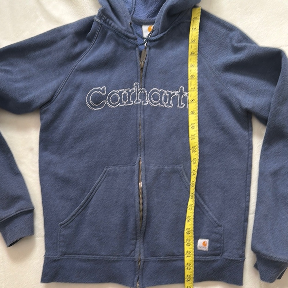 Carhartt Ladies Blue Hoodie Size Small - Picture 3 of 4